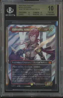 2025 MTG Final Fantasy #0545 Lightning Army of One Surge Foil BGS 10 PRISTINE - Image 1