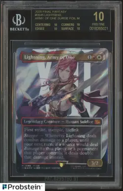 2025 MTG Final Fantasy #0545 Lightning Army of One Surge Foil BGS 10 BLACK LABEL - Image 1