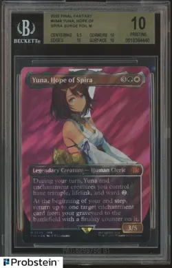 2025 MTG Final Fantasy EN Borderless Surge Foil #0549 Yuna Hope of Spira BGS 10 - Image 1