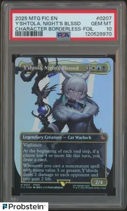 2025 MTG Final Fantasy Borderless Foil #0207 Y'shtola Night's Blessed PSA 10 - Image 1
