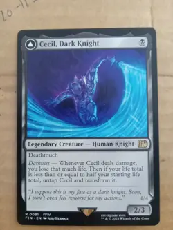 MTG Cecil, Dark Knight x1 NM from Final Fantasy MINT PACK FRESH - Image 1