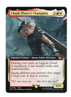 Magic: The Gathering Final Fantasy Extended Art Cloud, Planet's Champion #482 - Image 1