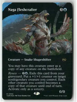 Naga Fleshcrafter (Borderless) 333 Foil NM MTG Tarkir: Dragonstorm Magic - Image 1