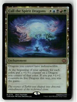Call the Spirit Dragons 174 Foil NM MTG Tarkir: Dragonstorm Magic - Image 1