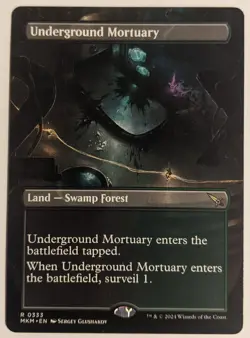 MTG English FOIL Magic Card NM BORDERLESS UNDERGROUND MORTUARY Murders at Karlov - Image 1