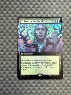 MTG Tribute to the World Tree #0373 Foil Ext. Art R March of the Machine (MOM) - Image 1