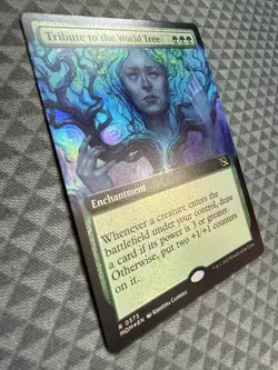 MTG Tribute to the World Tree #0373 Foil Ext. Art R March of the Machine (MOM) - Image 2