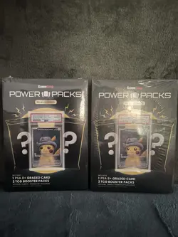 Gamestop Pokemon Power Packs PSA 8+ Card, 2 Booster Packs - Lot of 2 - Image 1