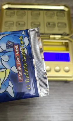 1999 Pokemon Shadowless Long Crimp Booster Pack Blastoise 21.18 G HeavyU Sealed - Image 4
