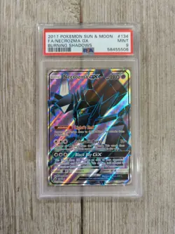 PSA 9 2017 Pokemon Sun & Moon Necrozma GX Burning Shadows Graded #134 - Image 1