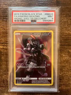 PSA 9 Armored Mewtwo 2019 Pokemon Black Star Promo SM228 CollectorsChest English - Image 1