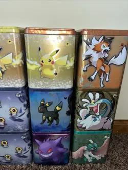 Pokemon Empty Stacking Tins Lot Of 12 NO PACKS Included 9 Different Tins - Image 3