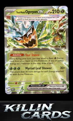 Teal Mask Ogerpon ex - 025/167 025/167 Pokemon Double Rare SV06: Twilight Masque - Image 1