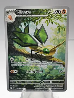 Pokemon TCG Vibrava 206/191 Surging Sparks Full Art Illustration Rare Holo - #1 - Image 1