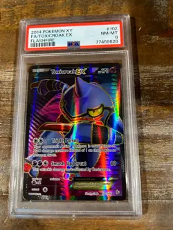 POKEMON 2014 XY Flashfire Full Art TOXICROAK EX #102 PSA 8 RARE - Image 1