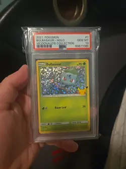 2021 Pokemon Celebrations McDonald’s Collection Bulbasaur Holo #1/25 PSA 10 - Image 1