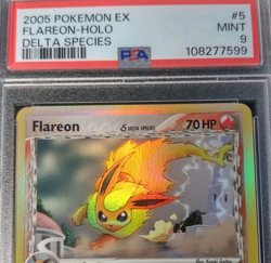 Flareon (Delta Species) 5/113 Delta Species Holo Pokemon TCG 2005 PSA 9 MINT - Image 1