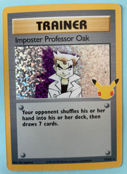 Pokemon 73/102 Imposter Professor Oak Holo Trainer - Image 1