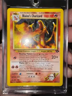 Blaine's Charizard Pokemon Card Holo, Rockets Mewtwo 1st Edition holo & Umbreon - Image 1