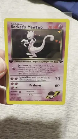 Blaine's Charizard Pokemon Card Holo, Rockets Mewtwo 1st Edition holo & Umbreon - Image 2