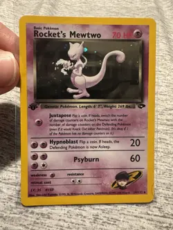 Blaine's Charizard Pokemon Card Holo, Rockets Mewtwo 1st Edition holo & Umbreon - Image 4