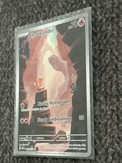 Pokemon TCG Charmander Illustration Rare Holo Card 168/165 SV151 NM - Image 3