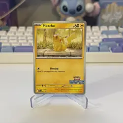 Pikachu 214 Promo Card - 2024 Pokemon Illustration Contest SVP Black Star TCG - Image 1