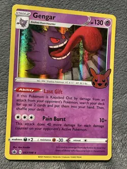 Gengar 057/198 Pokemon Card 2021 Trick Or Trade Rare Holo NM - Image 4