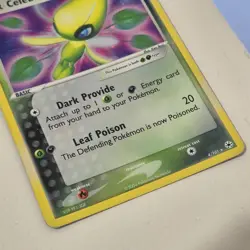 Dark Celebi SWIRL 4/101 2004 Holo Rare EX Hidden Legends Pokemon Card - Image 3