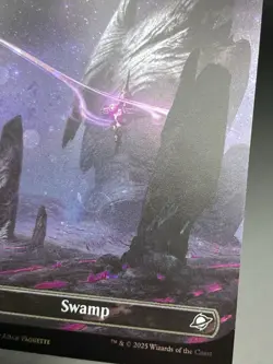 SWAMP ~ NM ~ MTG Magic 0368 EOE Edge of Eternities BORDERLESS Galaxy FOIL SWIRL - Image 3