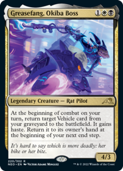 1 x Greasefang, Okiba Boss - Kamigawa: Neon Dynasty - NM-Mint - MTG - Image 1