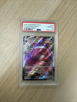 2021 GENGAR #157 VMAX SWSH FUSION STRIKE POKEMON PSA 10 GEM MINT - Image 1