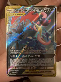 Pokemon Greninja & Zoroark GX Ultra Rare Full Art Unbroken Bonds 200/214 - Image 1