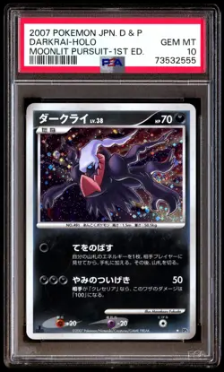 PSA 10 Gem Mint Darkrai Moonlit Pursuit Holo 1st ED 2007 Japanese Card Graded - Image 1