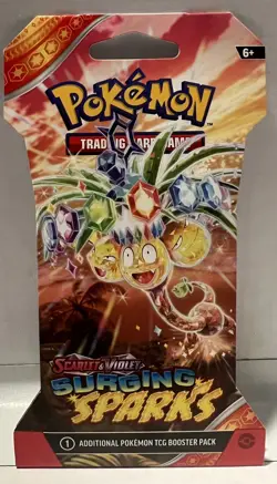 (1) Pokemon SV08 Surging Sparks SLEEVED BOOSTER PACK Sealed (random pack art) - Image 1
