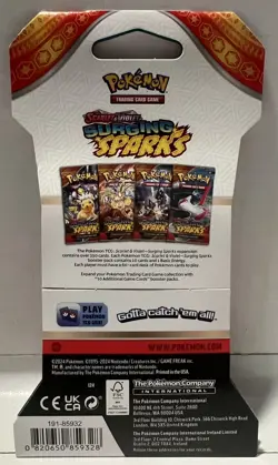 (1) Pokemon SV08 Surging Sparks SLEEVED BOOSTER PACK Sealed (random pack art) - Image 2