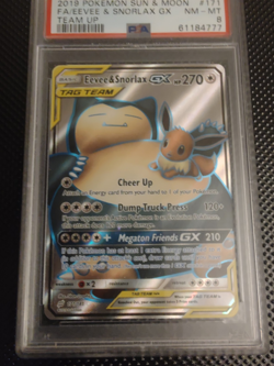 2019 Pokemon SM Team Up Eevee Snorlax GX #171/181 PSA 8 - Image 3