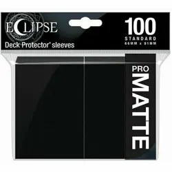 New 100 ULTRA PRO ECLIPSE MATTE BLACK DECK PROTECTORS Standard Card Sleeves 74427156138 - Image 1