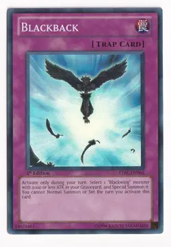 Yugioh- 1X Blackback - Super Rare - 1st Edition - STBL-EN065 - Near Mint - Image 1