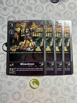 4x Wizardmon - P-077 - Foil (MP) - Digimon Card Game TCG English - Image 1
