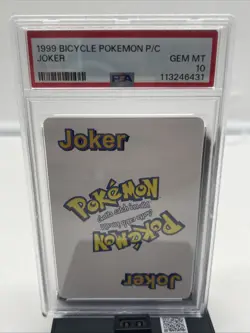 1999 Pokemon Bicycle Playing Cards Joker Pokemon Gotta Catch ‘em All PSA 10 - Image 1
