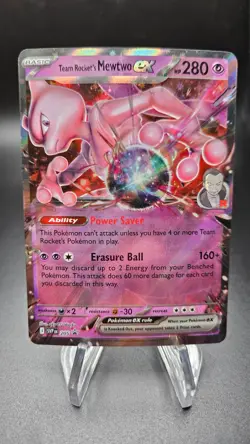 Team Rocket's Mewtwo ex 205 Sv: Scarlet & Violet Promo Cards Pokemon Card NM - Image 1