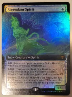 Magic The Gathering Ascendant Spirit FOIL RARE Set Kaldheim #341 MTG Blue Mana - Image 1