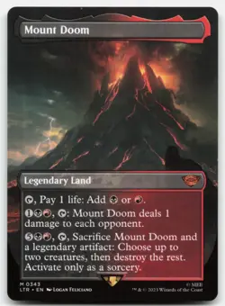 MTG Mount Doom (Borderless) M Universes Beyond: The Lord of the Rings: Tales of - Image 1