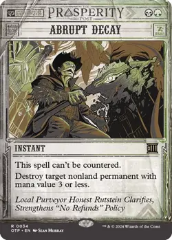 Abrupt Decay 34 MTG NM Outlaws of Thunder Junction: Breaking News - Image 1