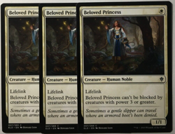 MTG 3X BELOVED PRINCESS 007/269 THRONE OF ELDRAINE COMMON NEAR MINT - Image 1