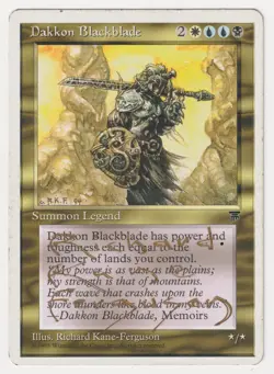 Gold Signed Dakkon Blackblade HP Chronicles Artist Richard Kane Ferguson MTG EDH - Image 1