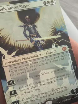 MTG FOIL Elspeth, Storm Slayer (Tarkir: Dragonstorm) -Borderless - NM Pack Fresh - Image 3