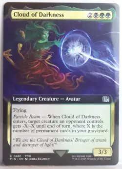 Cloud of Darkness [New, Near Mint] Extended Art {Final Fantasy MTG} - Image 1