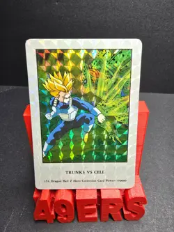 Dragon Ball Z Hero Collection #151 Prism Foil DBZ Trunks vs Cell Artbox Card! - Image 1